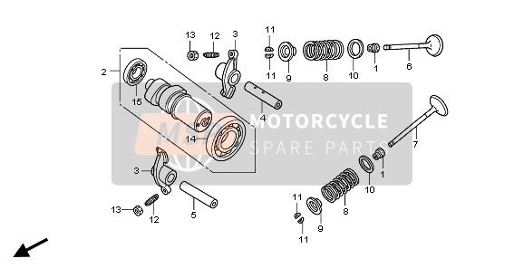 Honda PES125 2007 CAMSHAFT & VALVE for a 2007 Honda PES125